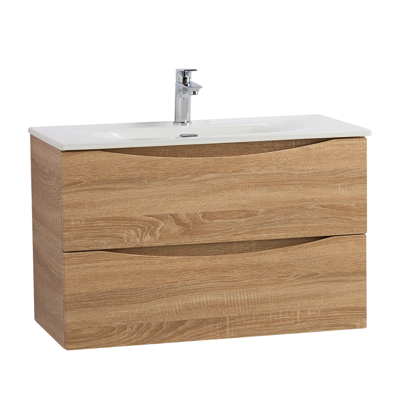 Тумба под раковину BelBagno Marino-cer-mini 80 подвесная, rovere bianco