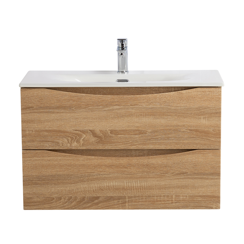 Тумба под раковину BelBagno Marino-cer-mini 80 подвесная, rovere bianco