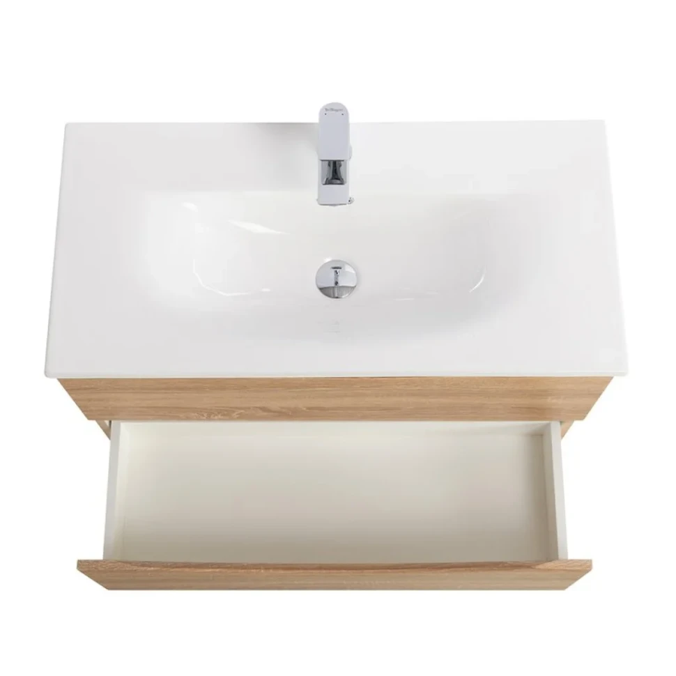 Тумба под раковину BelBagno Marino-cer-mini 80 подвесная, rovere bianco