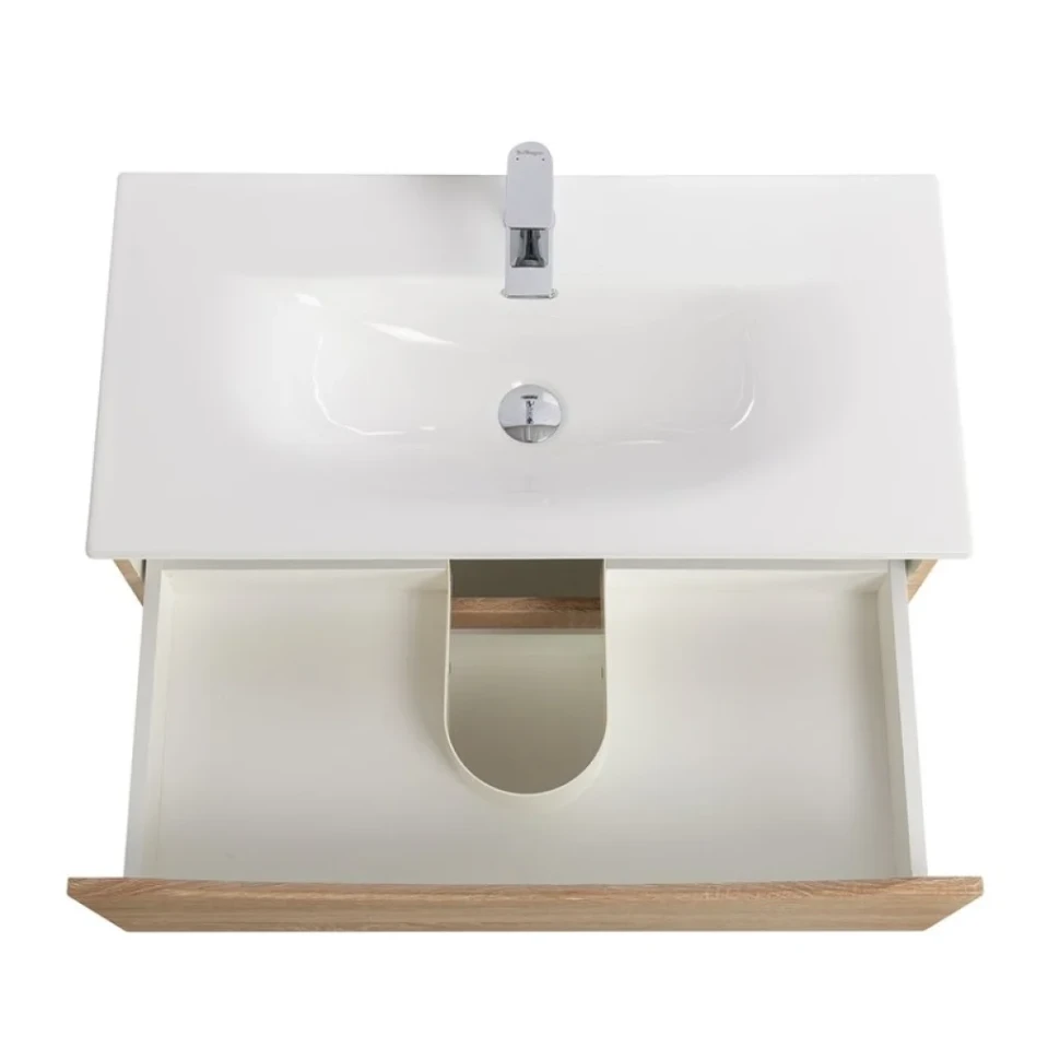 Тумба под раковину BelBagno Marino-cer-mini 80 подвесная, rovere bianco