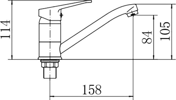 Смеситель для кухни Fashun A4513-2 хром