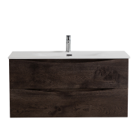 Тумба с раковиной BelBagno Marino-cer-n 100 подвесная, rovere nature grigio