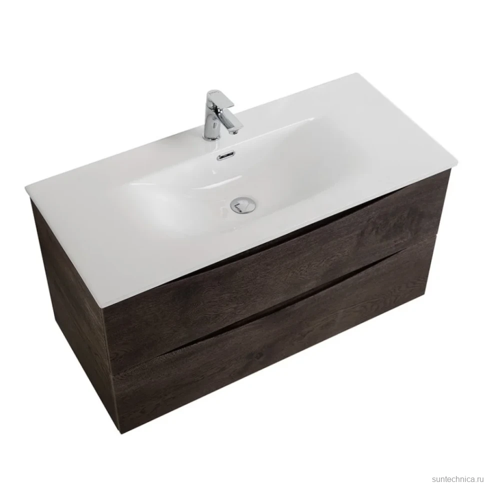 Тумба с раковиной BelBagno Marino-cer-n 100 подвесная, rovere nature grigio