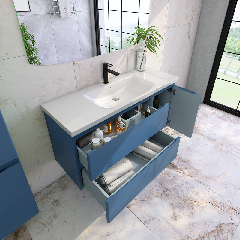 Тумба с раковиной Caprigo Forte 120 R подвесная, бриллиантово-синий