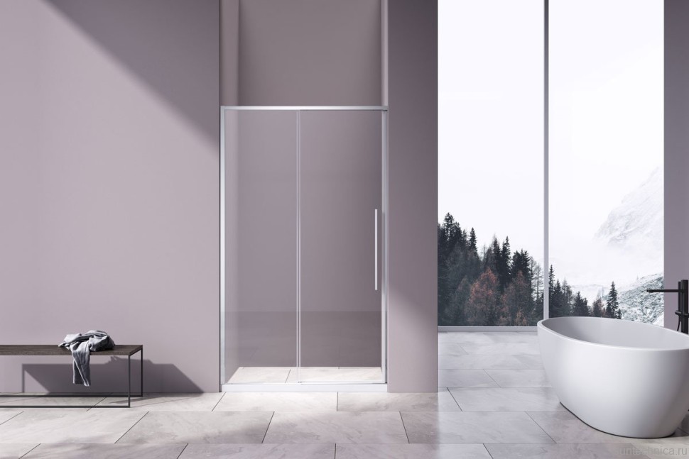 Душевая дверь в нишу Vincea Slim-N VDS-4SN130CL 130 см, профиль хром