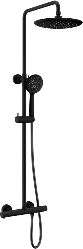 Душевая стойка Vincea Desire VSFS-1D0TMB с термостатом, черная матовая