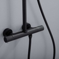 Душевая стойка Vincea Desire VSFS-1D0TMB с термостатом, черная матовая