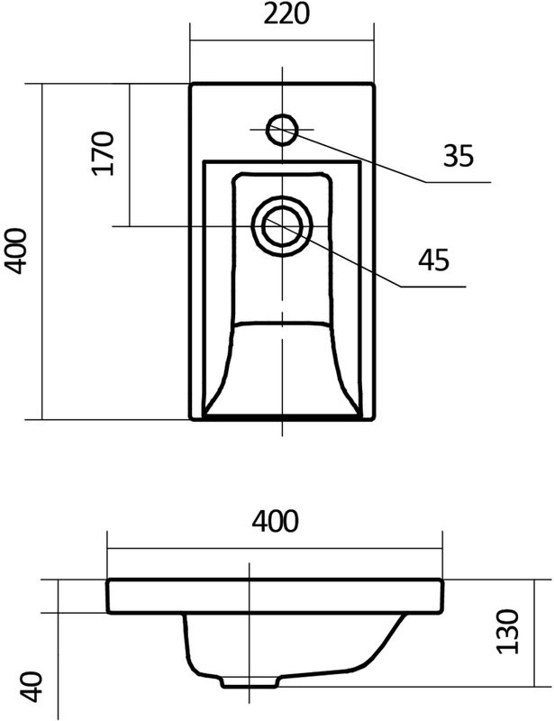 Раковина маленькая в туалет Santek Миранда 1WH302500 40