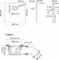 Поддон для душа Wasserkraft Elbe 74T03 90x90 Поддон для душа Wasserkraft Elbe 74T03 90x90