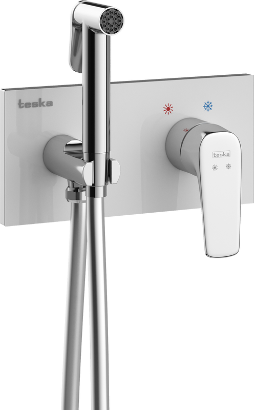 Гигиенический душ Teska Elsa BTK6410W со смесителем, С ВНУТРЕННЕЙ ЧАСТЬЮ, хром