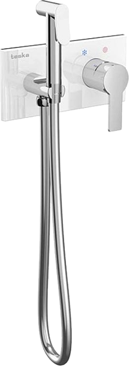Гигиенический душ Teska Elsa BTK6410W со смесителем, С ВНУТРЕННЕЙ ЧАСТЬЮ, хром