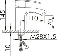Смеситель для раковины D-lin D110365-A черный