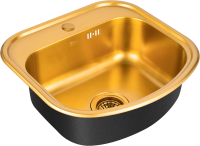 Комплект Мойка Zorg Inox PVD SZR 4749 BRONZE бронза + Измельчитель ZR-75 D BRONZE