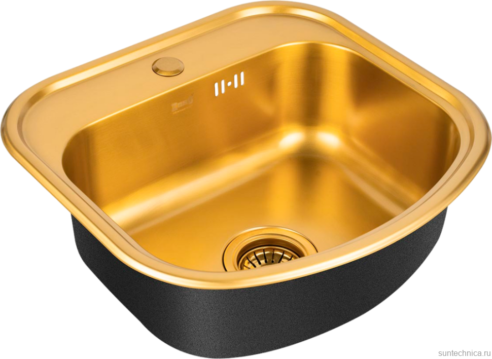 Комплект Мойка Zorg Inox PVD SZR 4749 BRONZE бронза + Измельчитель ZR-75 D BRONZE