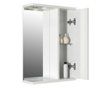 Шкаф с зеркалом в ванную MIXLINE 50х19х69 Белый ПВХ, 542403