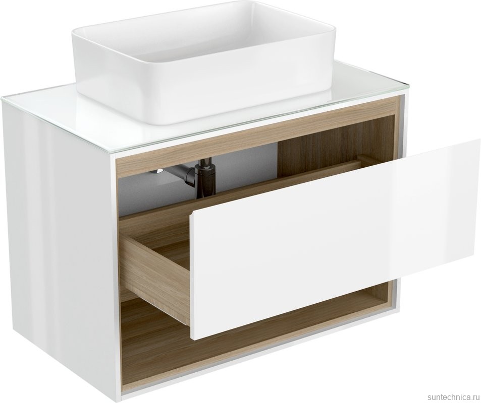 Тумба под раковину со столешницей Cersanit Louna 80 со столешницей