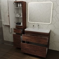 Тумба с раковиной Style Line Атлантика 90 Люкс Plus, напольная,старое дерево
