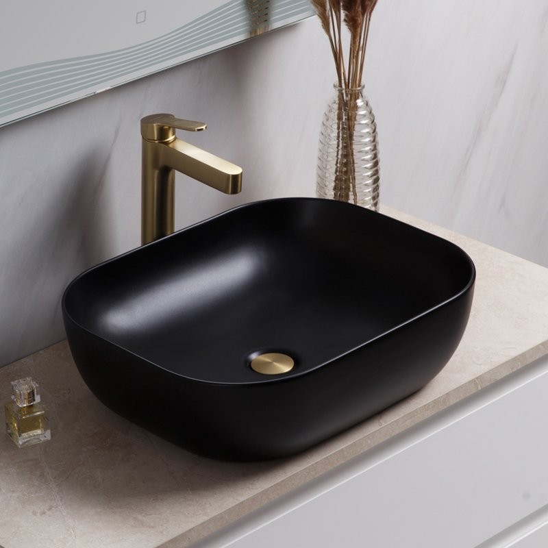 Накладная раковина BelBagno 50 матовая черная