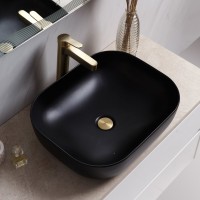 Накладная раковина BelBagno 50 матовая черная