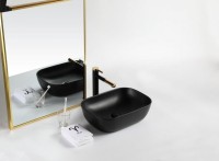 Накладная раковина BelBagno 50 матовая черная