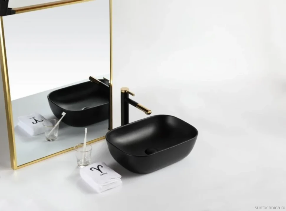 Накладная раковина BelBagno 50 матовая черная