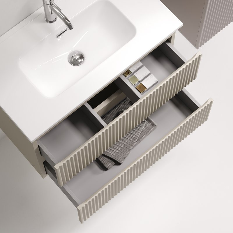 Мебель для ванной комнаты Sancos Snob R 70 Beige Soft, раковина CN7029