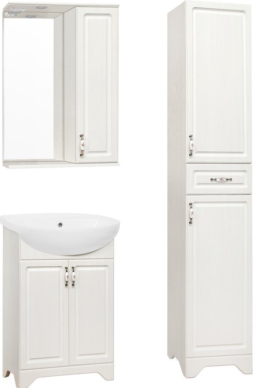 Тумба под раковину Style Line Олеандр-2 55 Люкс, рельеф пастель