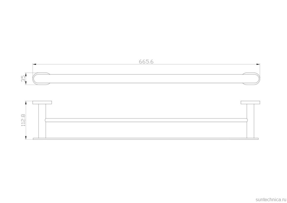 Держатель для полотенец Wonzon & Woghand First WW-8411-LG глянцевое золото