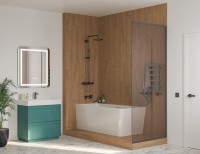 Тумба с раковиной Belux Базель 80 напольная, голубой малахит матовый