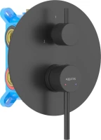 Встраиваемый смеситель для душа и ванны AQUATEK Европа AQ1347MB С ВНУТРЕННЕЙ ЧАСТЬЮ, 3 режима, матовый черный