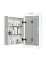Зеркало-шкаф Alavann Cosmetic Light 50x75 с приближением, с подсветкой, глянцевый белый
