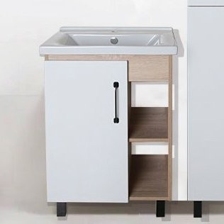 Тумба с раковиной ASB-Mebel Адель 60 белая, дуб сонома