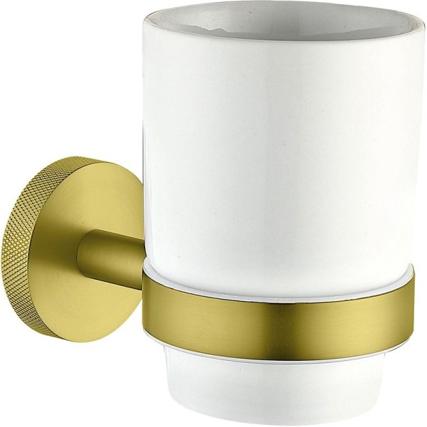 Стакан для ванной Allen Brau Priority 6.31002-GB настенный, золото, керамический
