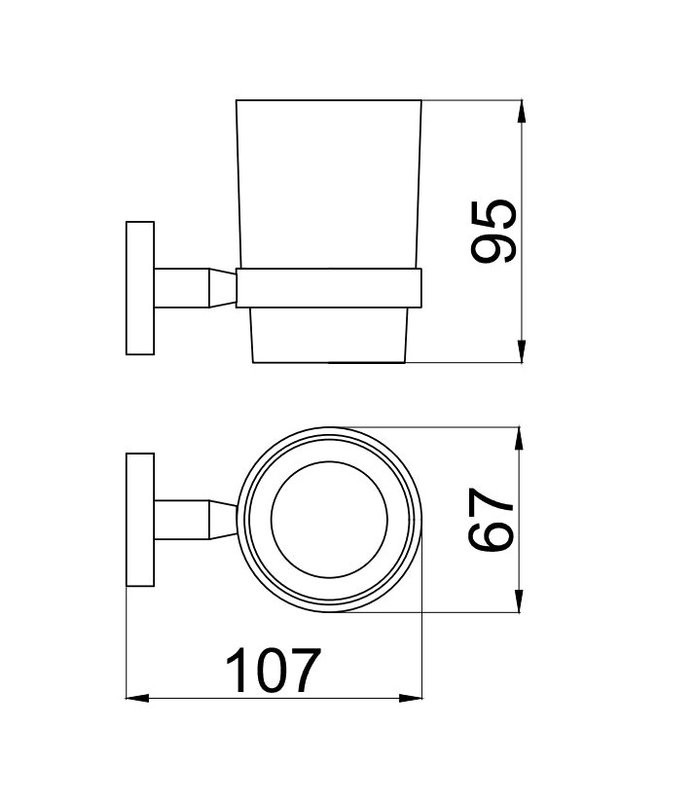 Стакан для ванной Allen Brau Priority 6.31002-GB настенный, золото, керамический