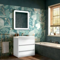 Тумба с раковиной Art&Max Family 75, напольная, Bianco Lucido