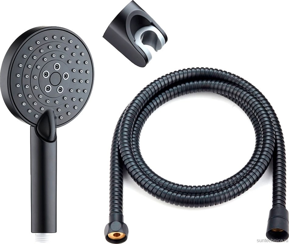 Душевой комплект Смеситель Orange Lutz M04-100b + Гарнитур Style LM53b