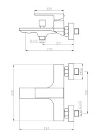 Душевой комплект Смеситель Orange Lutz M04-100b + Гарнитур Style LM53b