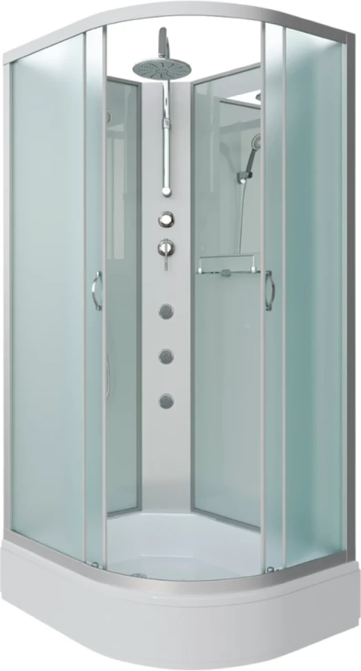 Душевая кабина Niagara Classic NG-33974-14LBKTG 90х70 см, без крыши, с гидромассажем и тропическим душем