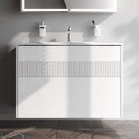 Тумба под раковину без столешницы AM.PM Func 100 белая матовая, с 2 ящиками