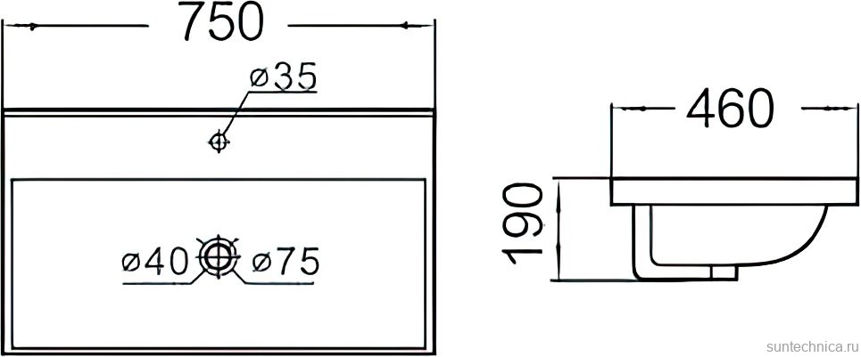 Мебельная раковина Comforty 8057