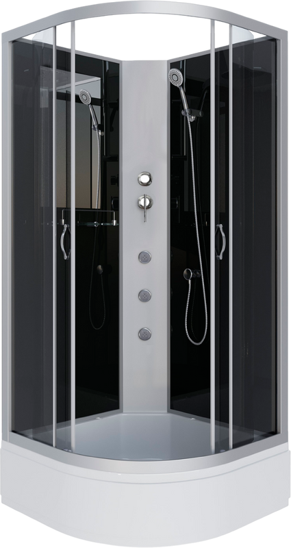 Душевая кабина Niagara Classic NG-3502-14BKG 100х100 см, без крыши, с гидромассажем