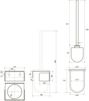 Ершик для унитаза Bemeta Living 101513180 черный