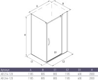 Душевой уголок Alex Baitler AB244-120 Душевой уголок Alex Baitler AB244-120