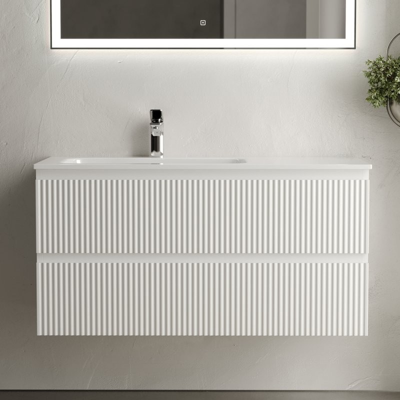 Тумба с раковиной Sancos Snob R 100 см, L, bianco