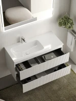 Тумба с раковиной Sancos Snob R 100 см, L, bianco