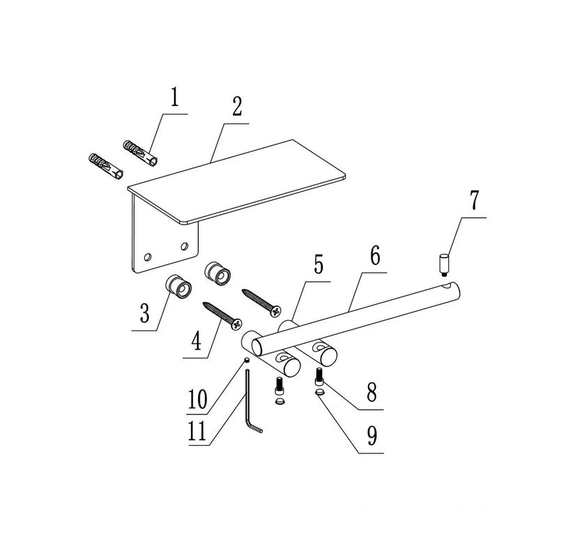 Держатель для туалетной бумаги Abber Osten 316 AA1830BST брашированная сталь