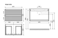 Мебель для ванной комнаты Sancos Folk 70 bianco, раковина CN7007MB