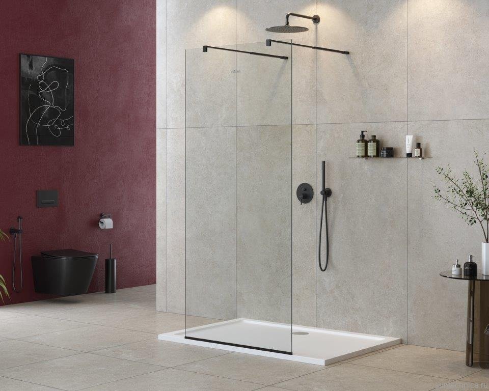 Душевая перегородка Cezares Liberta -L-2-100-C-NERO