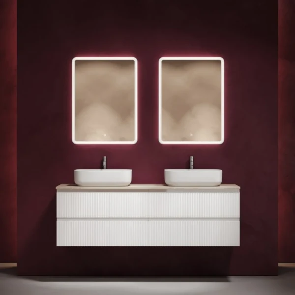 Мебель для ванной комнаты Sancos Snob T 160 bianco, столешница бежевая TT160A2X, раковина CN5043