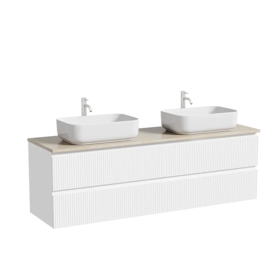 Мебель для ванной комнаты Sancos Snob T 160 bianco, столешница бежевая TT160A2X, раковина CN5043